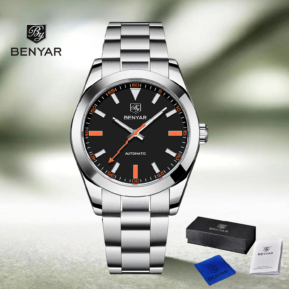 Mens Mechanical Watch - 2026 New BENYAR DESIGN Brand Fashion
