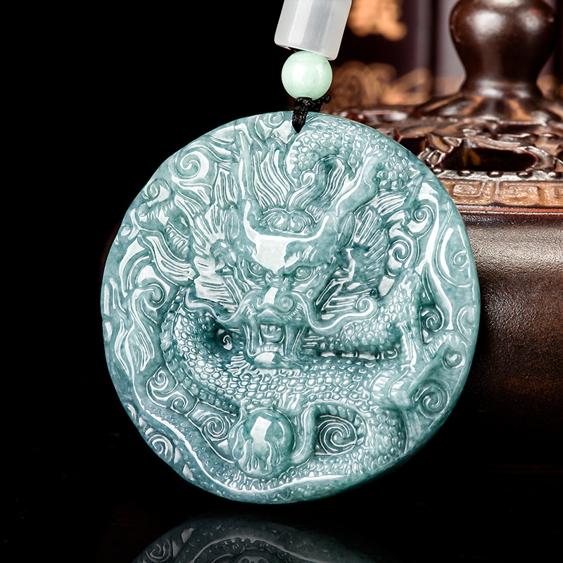 Jewelry & Watches Vitopoulos - Burmese Jadeite Dragon Pendant Necklace Gifts