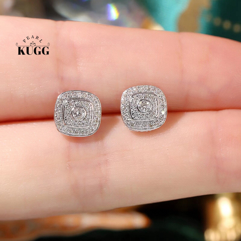 Diamond Stud Earrings - KUGG 100% 18K White Gold Earrings