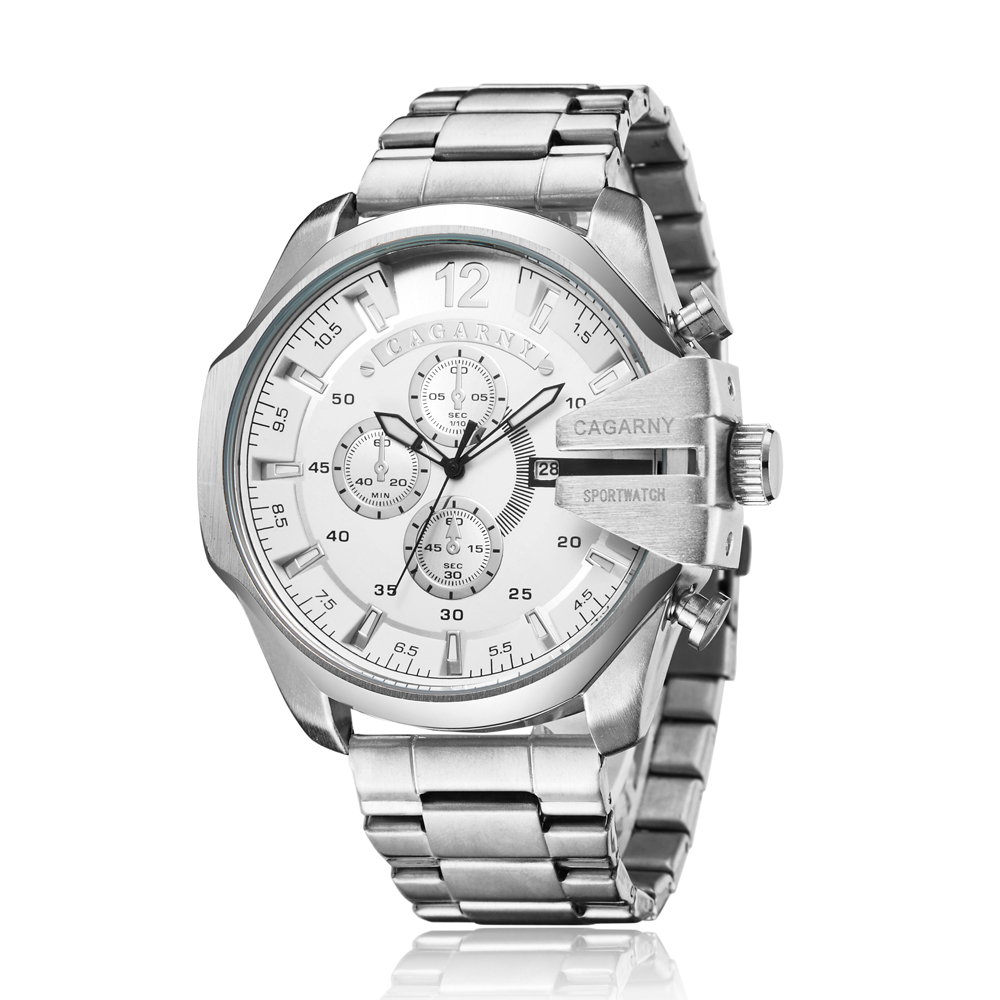Jewelry Watches Silver - Cagarny Luxury Brand Waterproof Military Sport