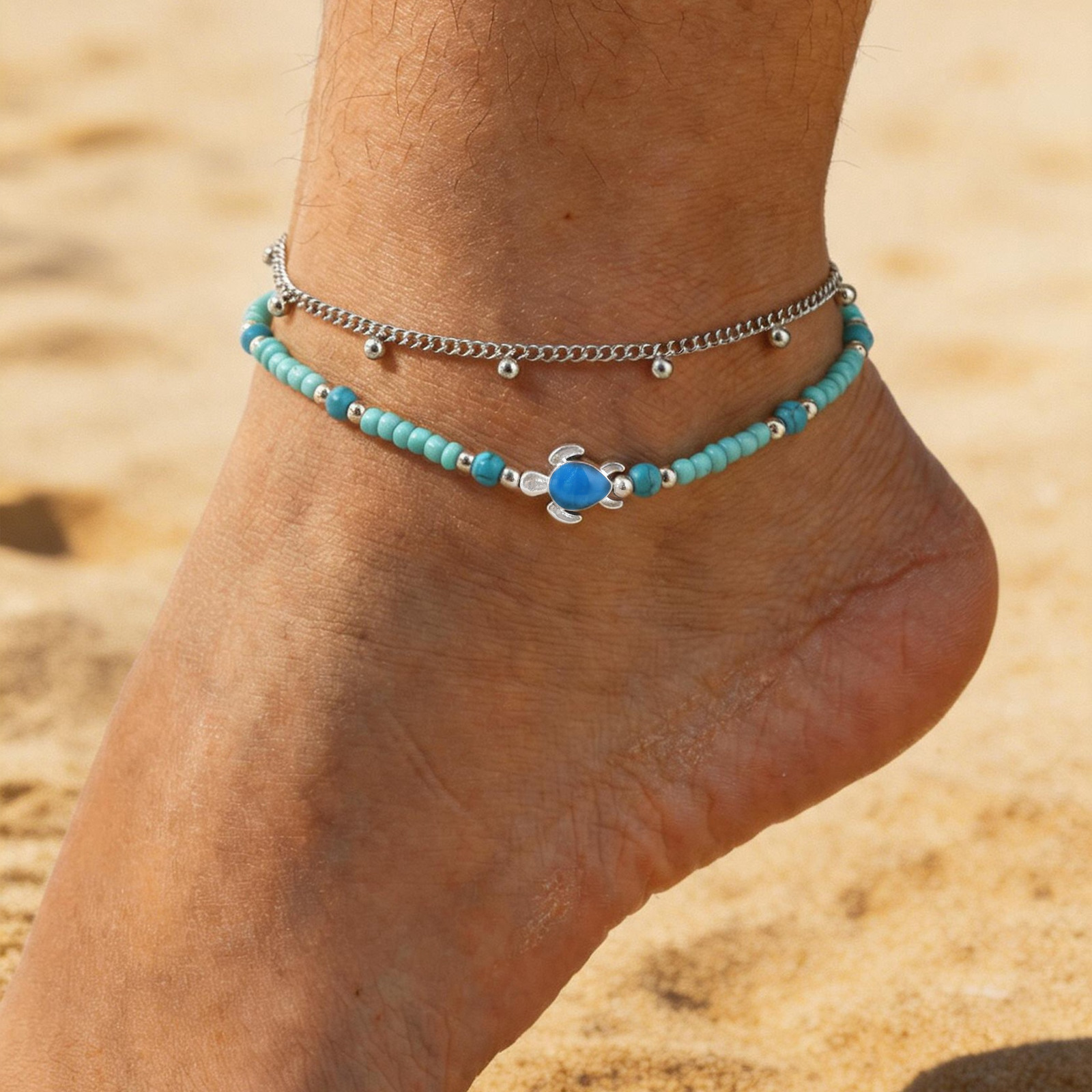 Jc Jewelry & Watches Reviews - Anklet Set Stainless Steel Layered Satellite