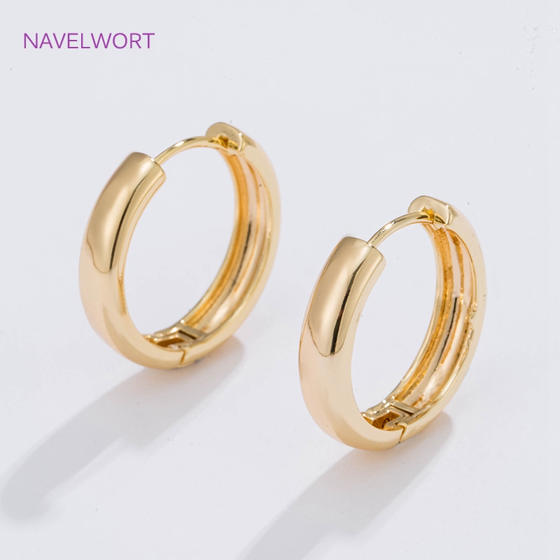 Hoop Earrings - 6 Sizes Gold Plated Circle Hoop