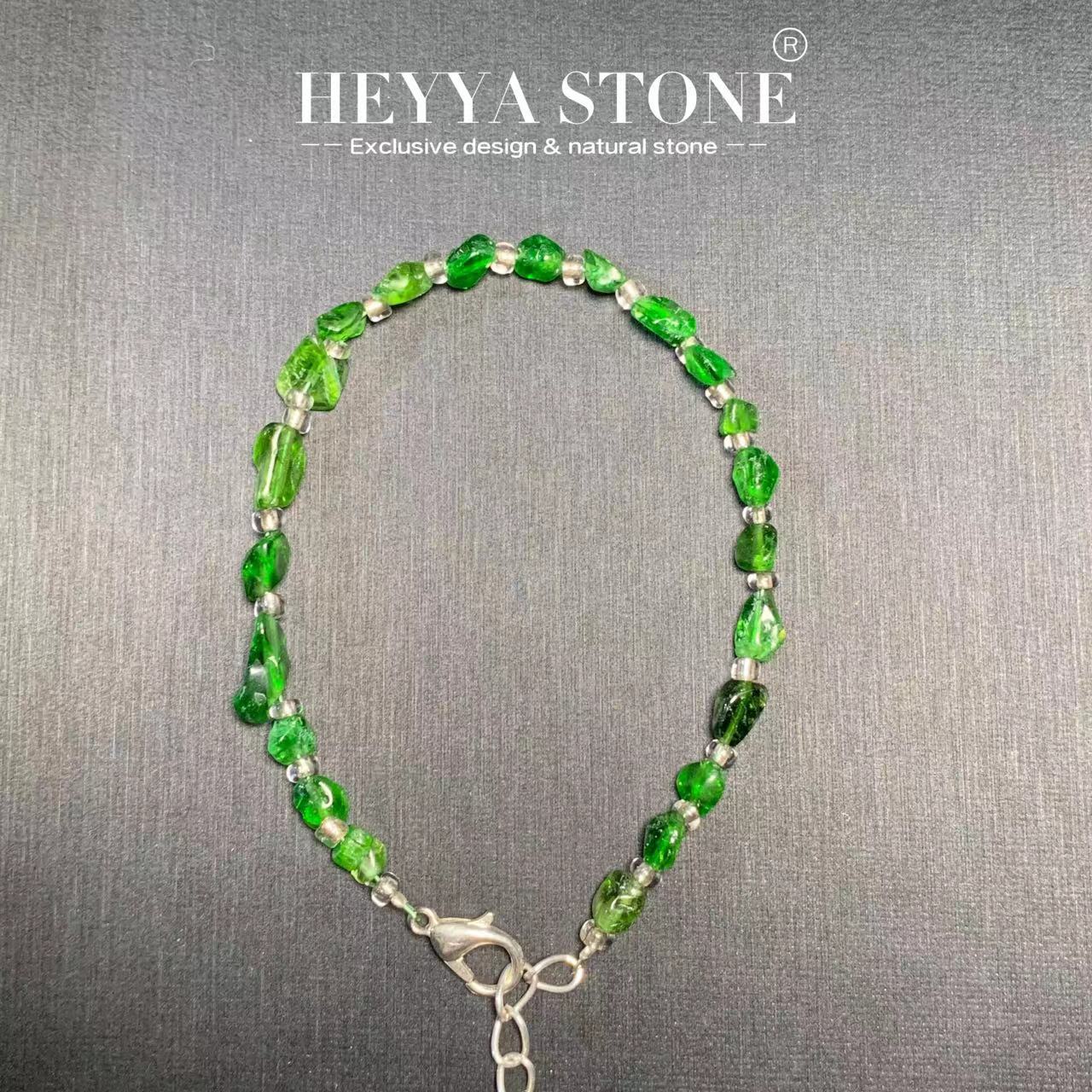 Gemstone Bracelet Healing - HEYYA STONE Natural Diopside Bracelet Energy