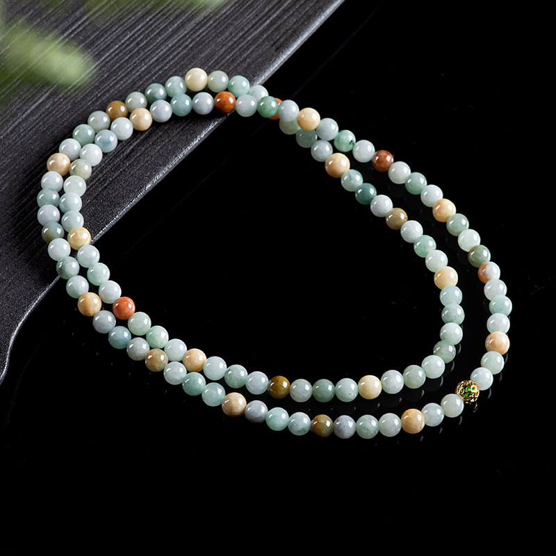 Jewelry & Watches Vitopoulos - Burmese Jadeite Beads Bracelet Necklace Real