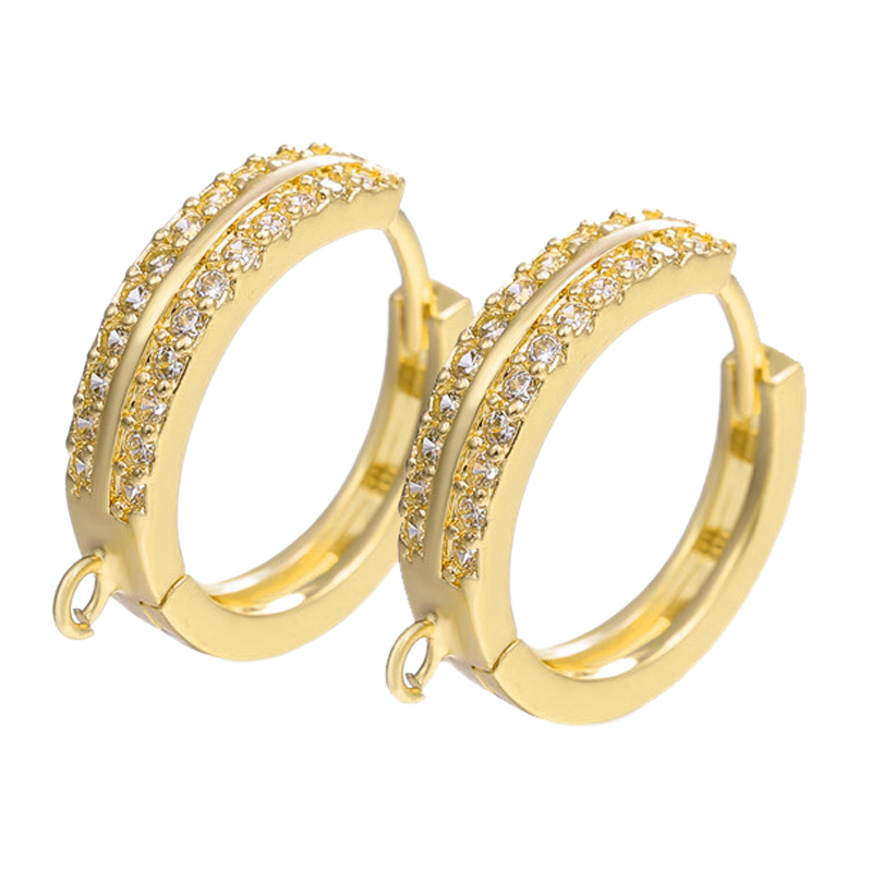 Hoop Earrings - Juya 2 4Pcs/Lot DIY 18K Gold
