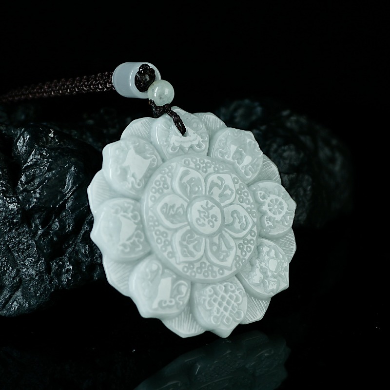 Jewelry & Watches Vitopoulos - Real Natural Myanmar Emerald Jade Double-sided