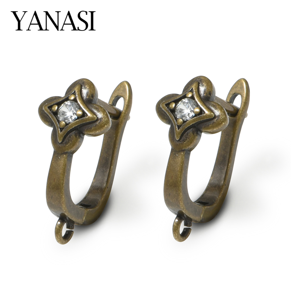 Hoop Earrings - NEW 1 Pair Antique Bronze Brass