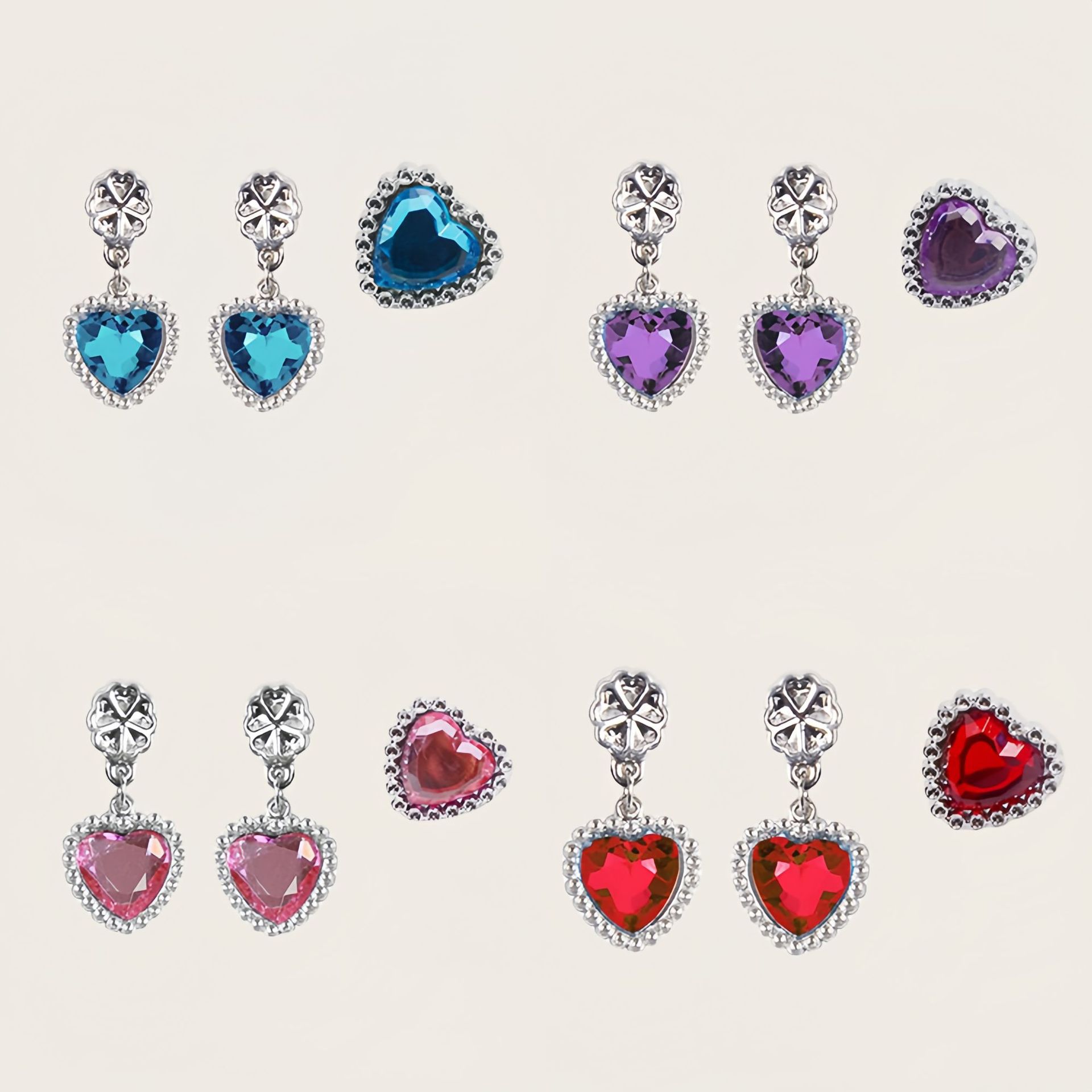 Diamond Stud Earrings - Frozen Girls Rings Children Earrings Toddler