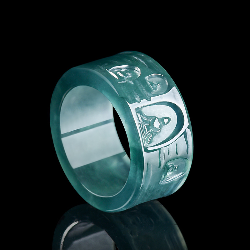 Jewelry & Watches Vitopoulos - Natural Burmese Jadeite Buddha Ring Luxury