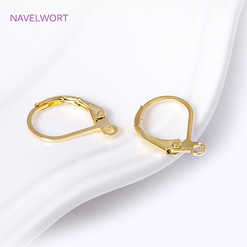 Hoop Earrings - Fashion French Earring Lever-Back Earwires 18K