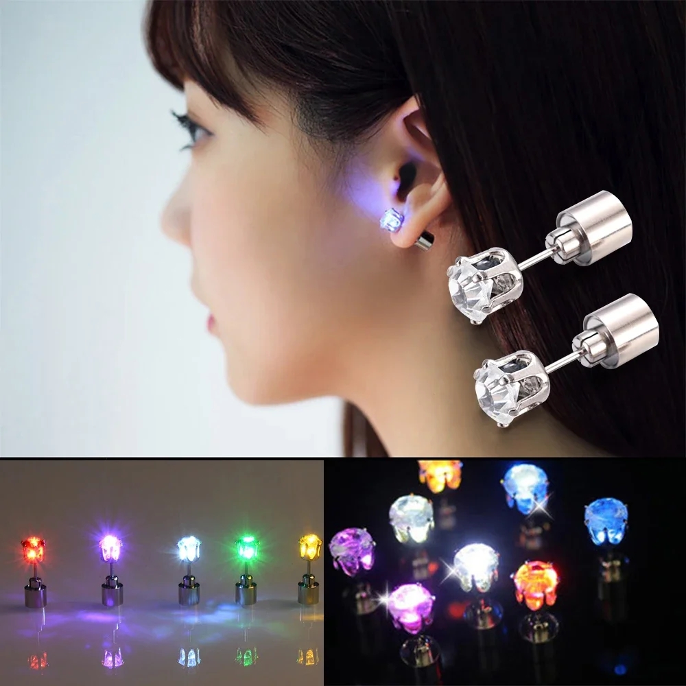 1 Pair Led Light Up Ear Stud B - Diamond Stud Earrings recension och pris