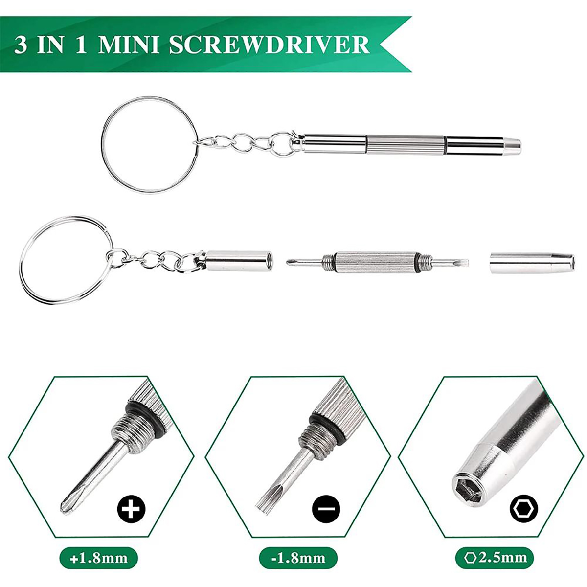 1/2PCS Precision 3 in1 Screwdr - Jewelry Watches Repair recension och pris