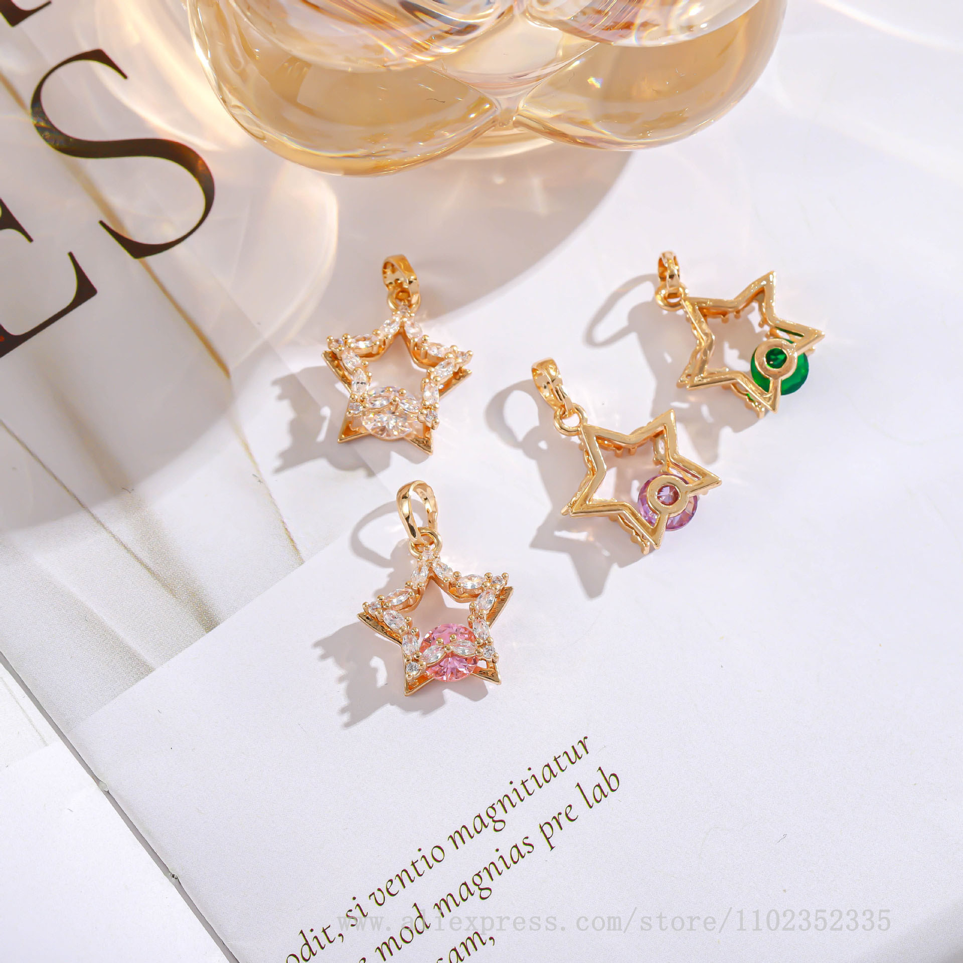 10pcs/ Bag   New fashion diamo - Diamond Stud Earrings recension och pris