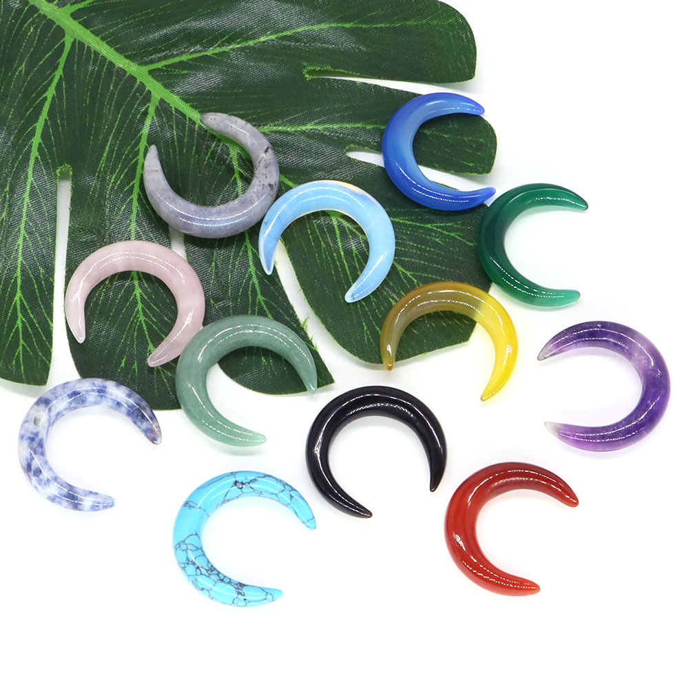 30mm Crescent Moon Shape Natur - Gemstone Bracelet Healing recension och pris