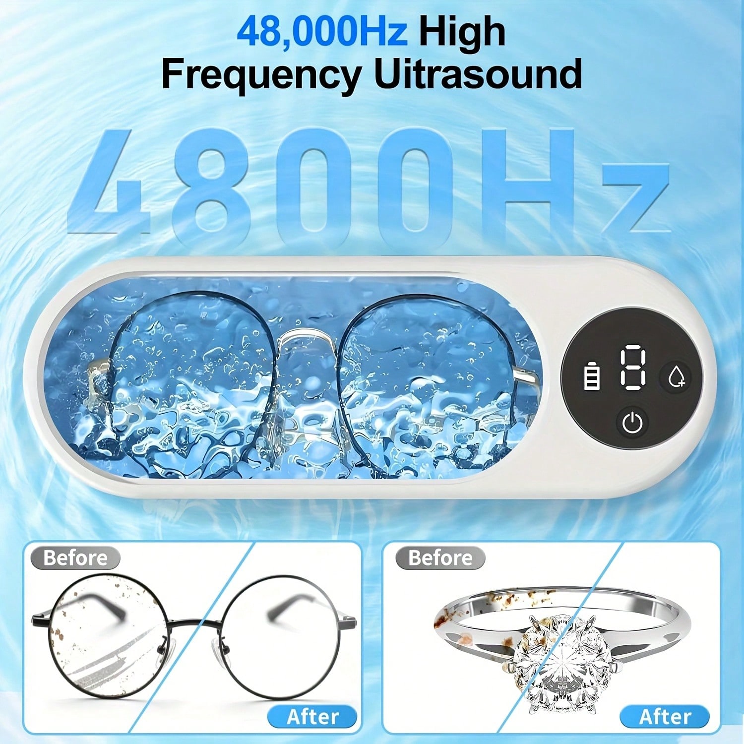 Portable Ultrasonic Cleaner, U - Jewelry Essentials Watches recension och pris