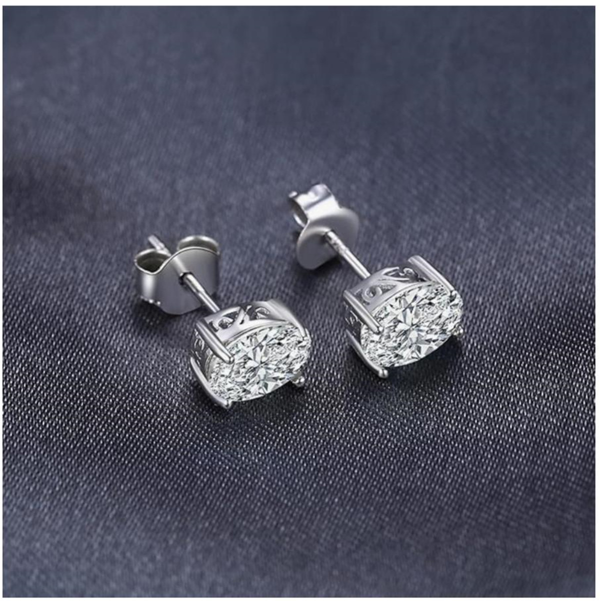 14K gold physical real gold la - Diamond Stud Earrings recension och pris