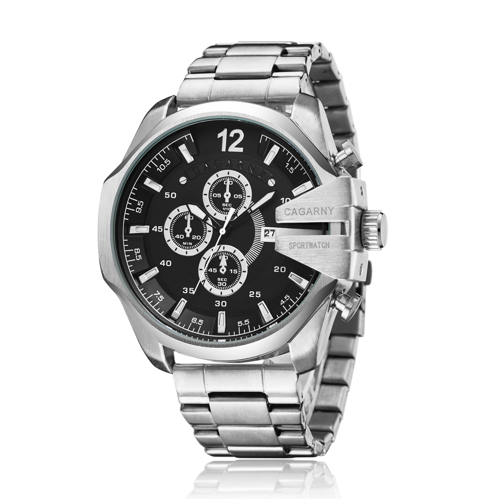 Cagarny Luxury Brand Waterproo - Jewelry Watches Silver recension och pris