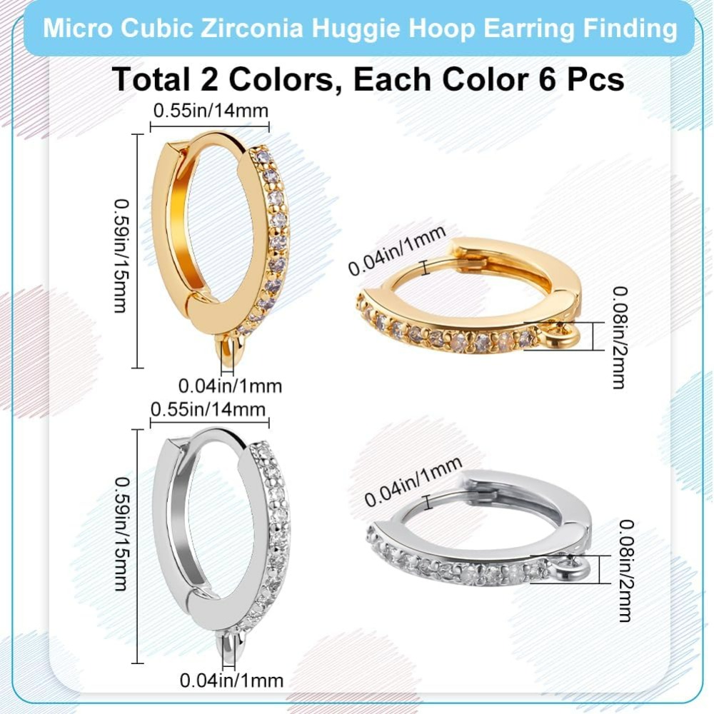1 Box 12Pcs Round Leverback Ho - Hoop Earrings recension och pris
