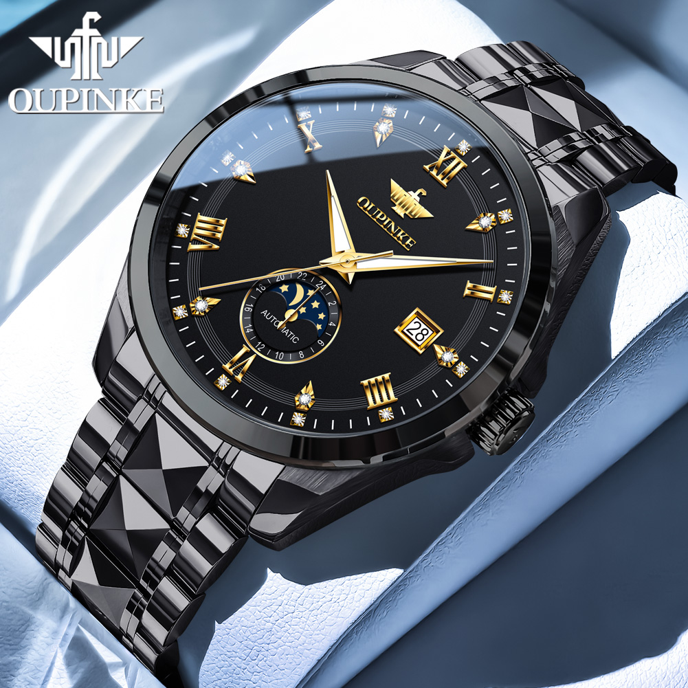 OUPINKE 3265 man watch moon ph - Mens Mechanical Watch recension och pris