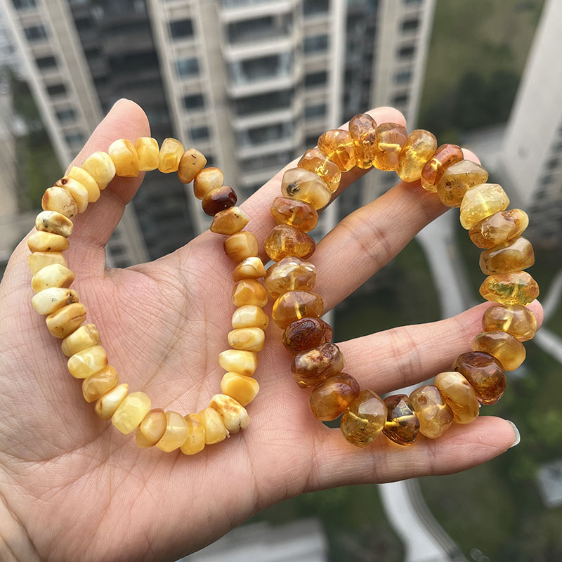 100% Real Yellow Amber Bracele - Gemstone Bracelet Healing recension och pris