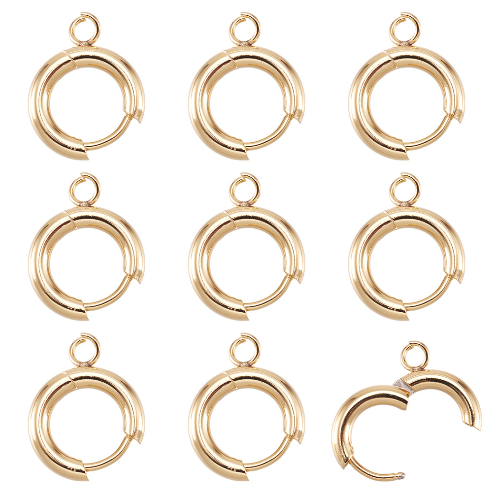 10pcs 201 Stainless Steel Hugg - Hoop Earrings recension och pris
