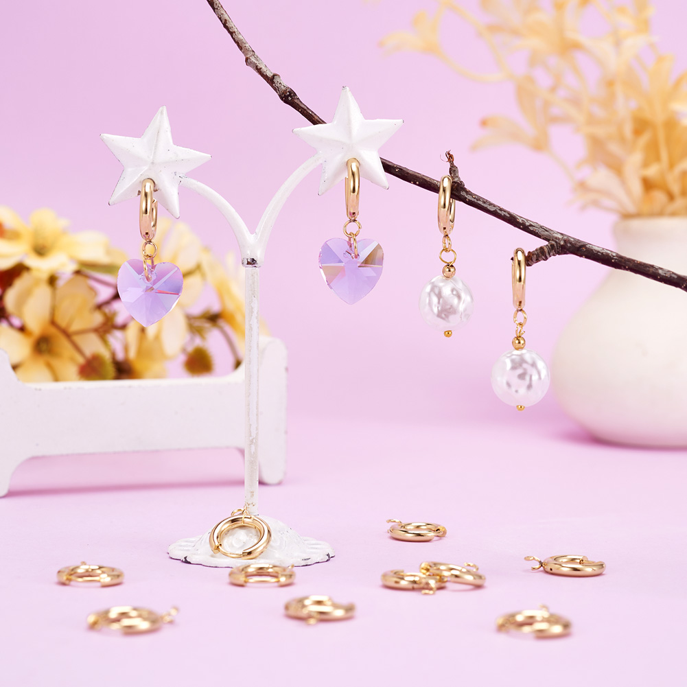 10pcs 201 Stainless Steel Hugg - Hoop Earrings recension och pris
