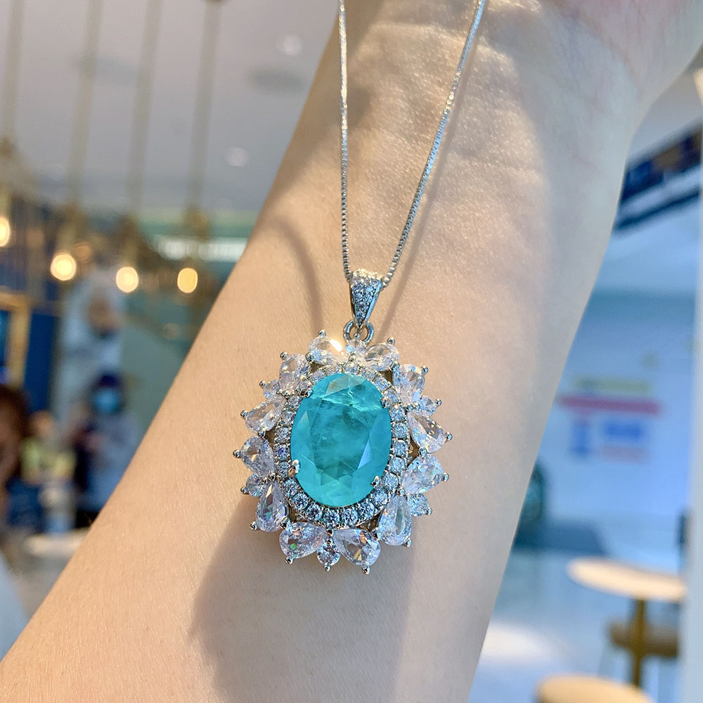 2021 Trend Paraiba Tourmaline  - Diamond Stud Earrings recension och pris