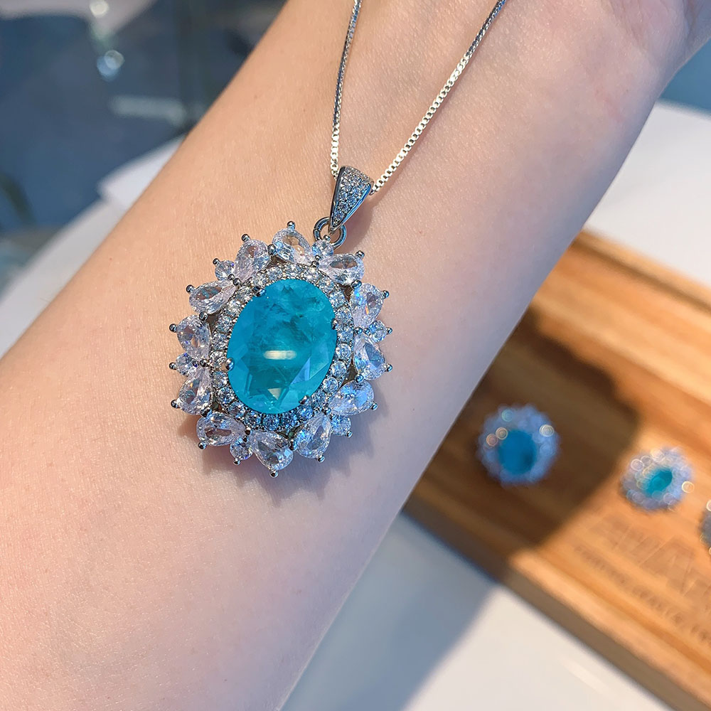 2021 Trend Paraiba Tourmaline  - Diamond Stud Earrings recension och pris