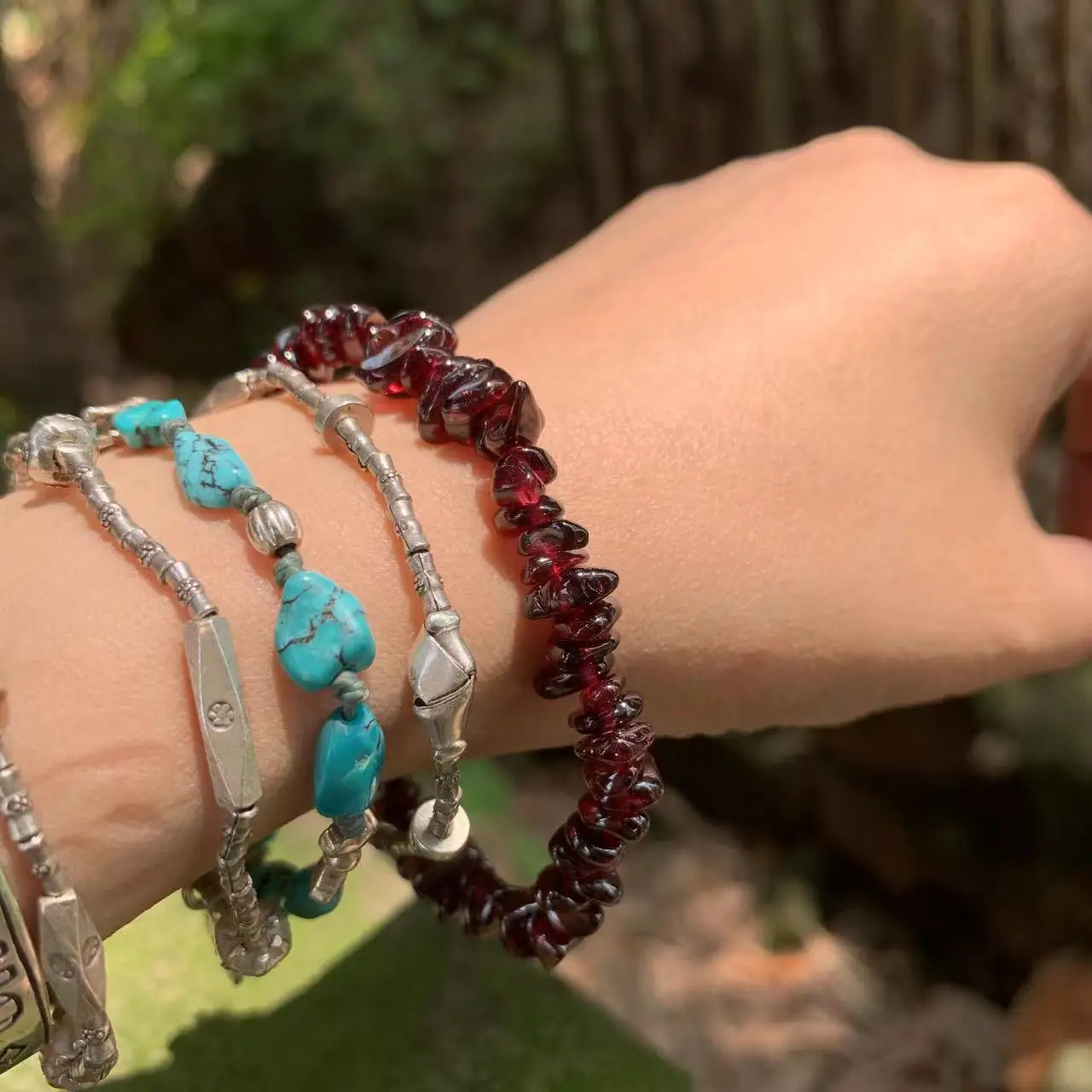 Natural Garnet Bracelet For Wo - Gemstone Bracelet Healing recension och pris