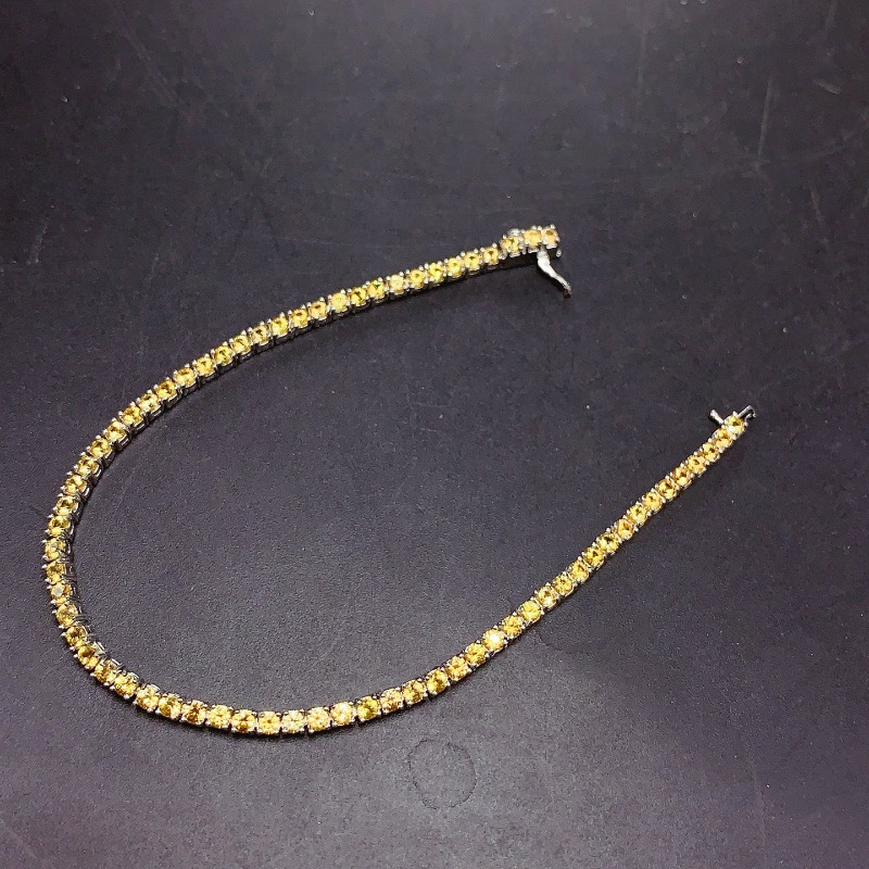 Natural  Citrine Tennis Bracel - Gemstone Bracelet Healing recension och pris