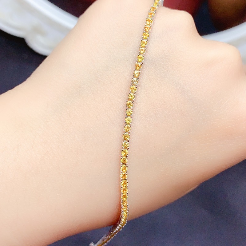 Natural  Citrine Tennis Bracel - Gemstone Bracelet Healing recension och pris
