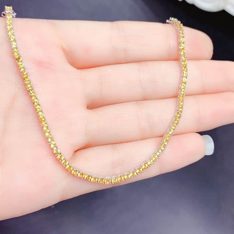 Natural  Citrine Tennis Bracel - Gemstone Bracelet Healing recension och pris
