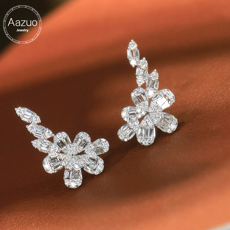 Aazuo Fine Jewelry 18K Pure Wh - Diamond Stud Earrings recension och pris