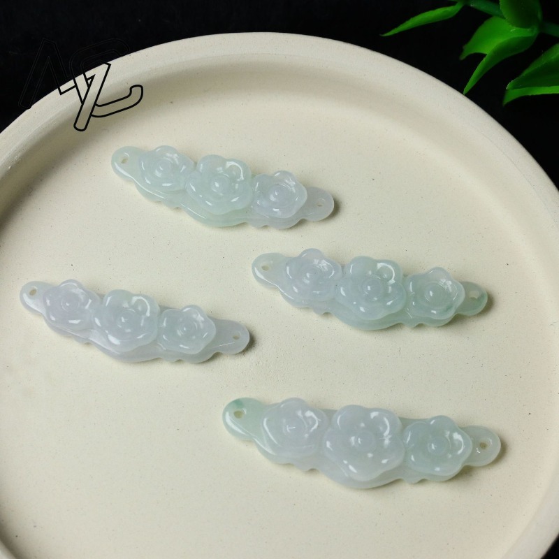 1pc Natural Jadeite Emerald Fl - Jewelry & Watches Vitopoulos recension och pris