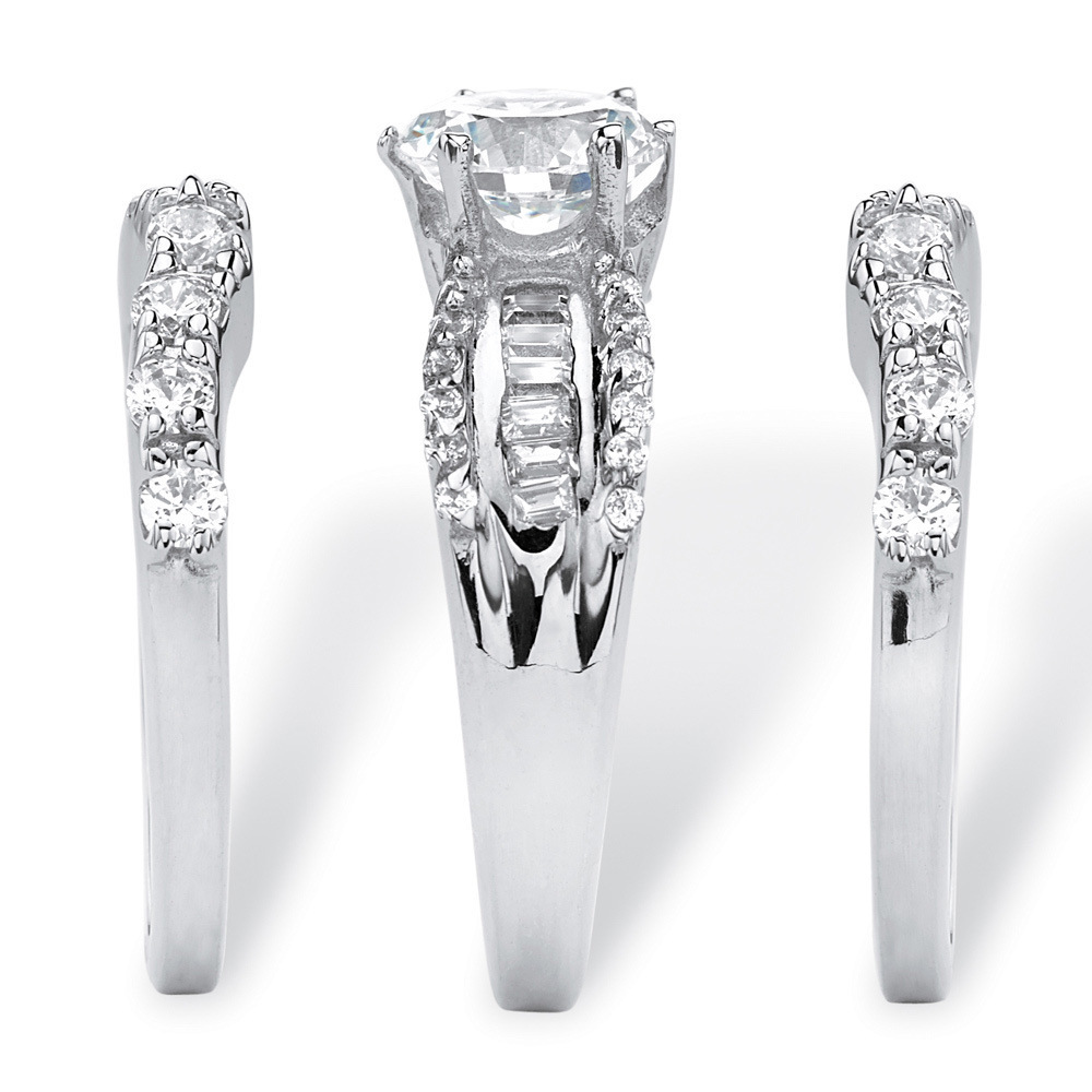 2pcs 100% 18K Gold Wedding Ban - Diamond Stud Earrings recension och pris