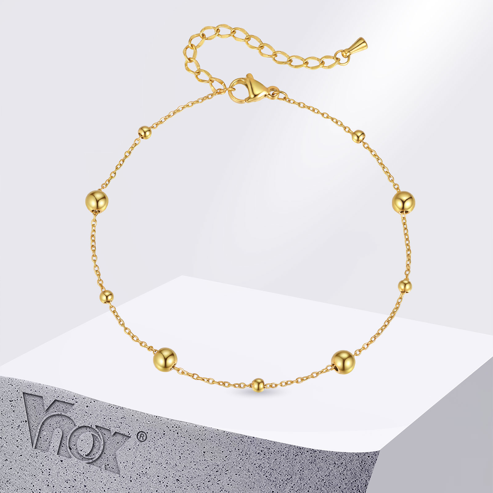 Vnox Stainless Steel Small Bea - Jc Jewelry & Watches Reviews recension och pris