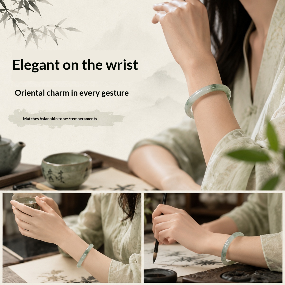 Natural Tianshan Jade Round Ba - Gemstone Bracelet Healing recension och pris