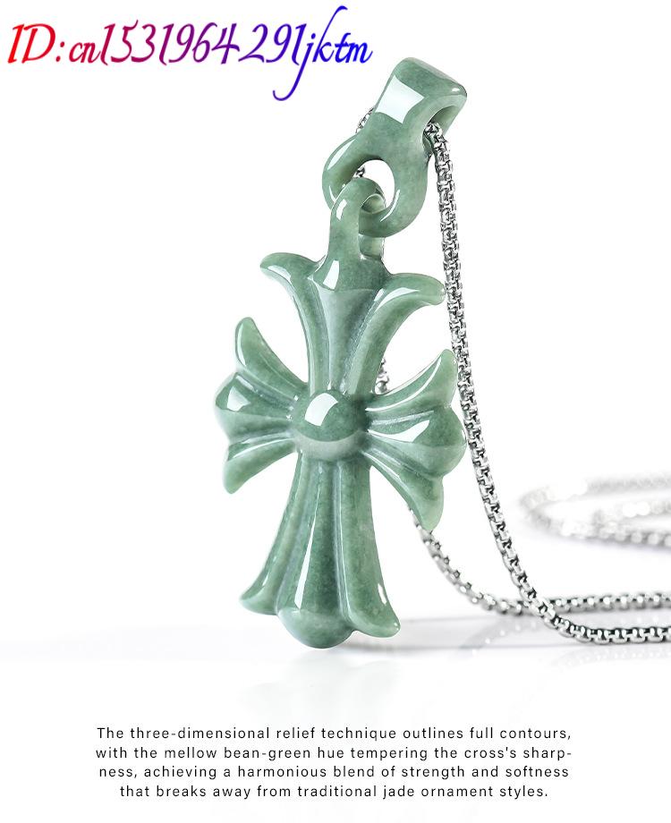 Natural Burmese Jadeite Cross  - Jewelry & Watches Vitopoulos recension och pris