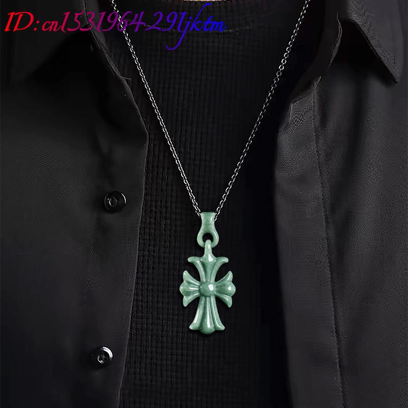 Natural Burmese Jadeite Cross  - Jewelry & Watches Vitopoulos recension och pris