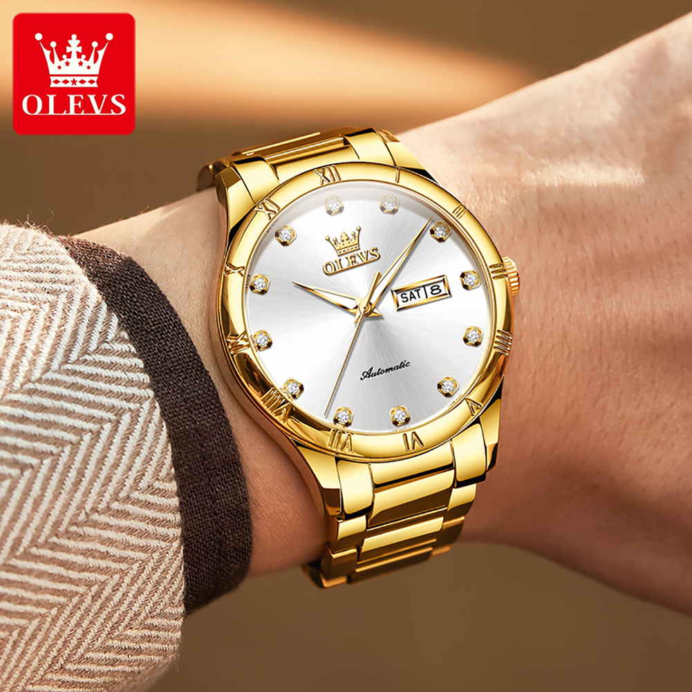 OLEVS Men's Watches Luxury Cas - Mens Mechanical Watch recension och pris