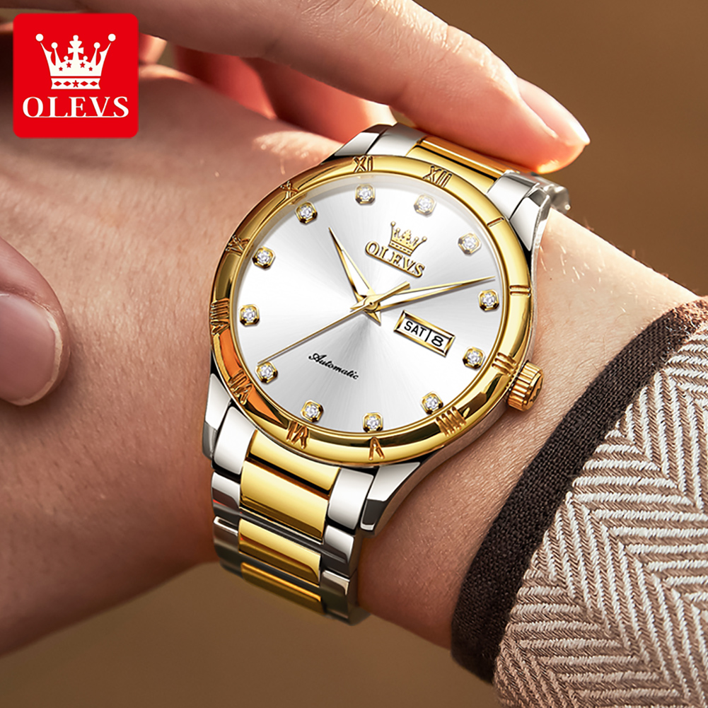 OLEVS Men's Watches Luxury Cas - Mens Mechanical Watch recension och pris