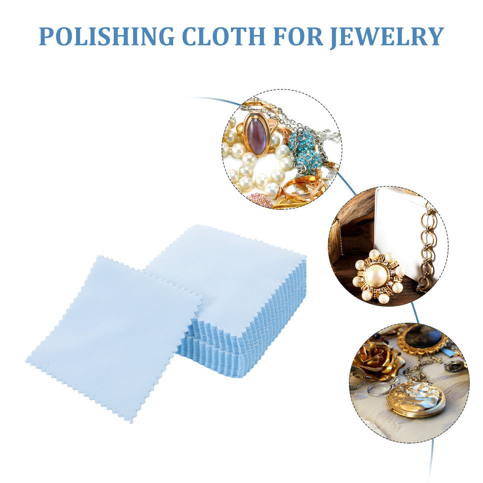 50Pcs Silver Polishing Cloth J - Jewelry Watches Silver recension och pris
