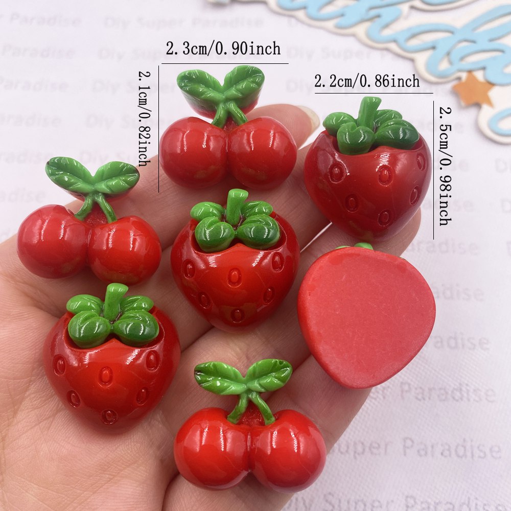 8PCS Resin Kawaii Colorful Red - Paradise Jewelry & Watches Llc Miami Photos recension och pris