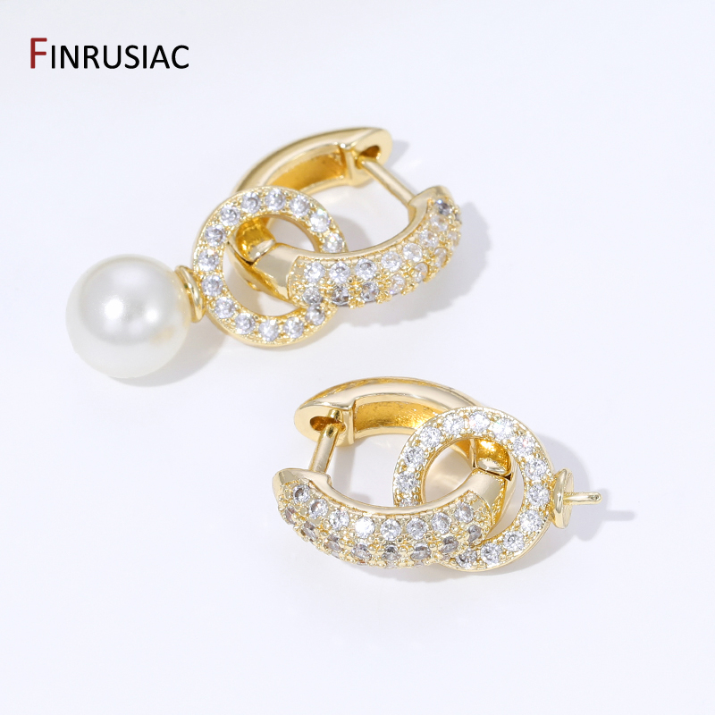 18K Gold Plated Brass Inlaid Z - Hoop Earrings recension och pris