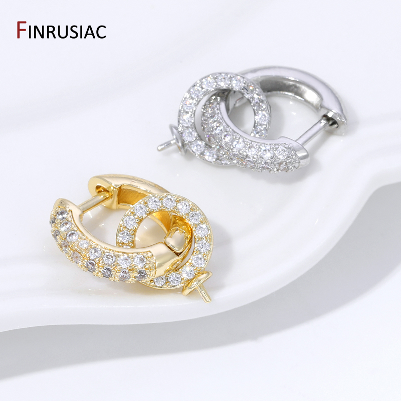 18K Gold Plated Brass Inlaid Z - Hoop Earrings recension och pris