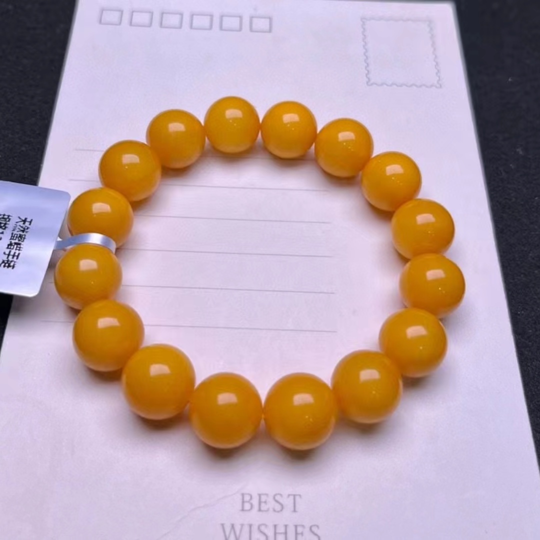 Natural Yellow Amber Gemstone  - Gemstone Bracelet Healing recension och pris