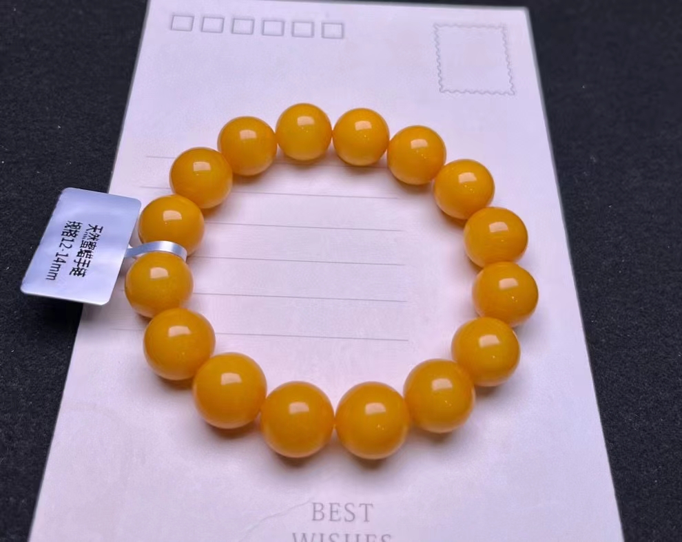 Natural Yellow Amber Gemstone  - Gemstone Bracelet Healing recension och pris
