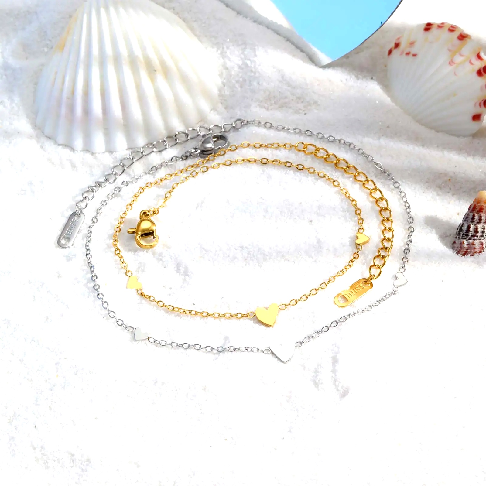 Stainless Steel Heart Anklets  - Jc Jewelry & Watches Reviews recension och pris