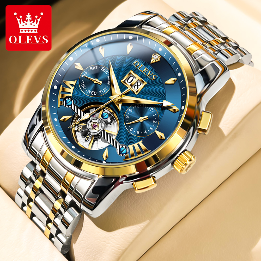 OLEVS Men Watches Luxury Fashi - Mens Mechanical Watch recension och pris