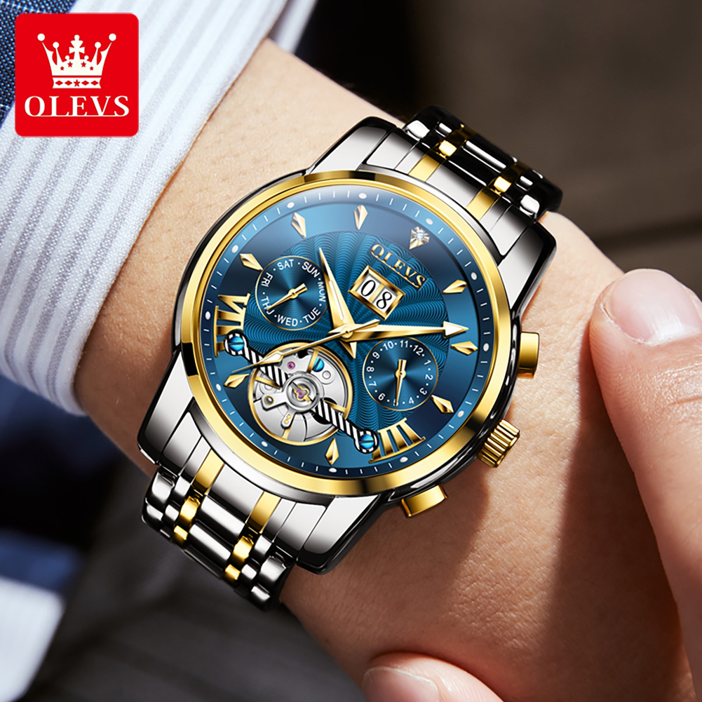 OLEVS Men Watches Luxury Fashi - Mens Mechanical Watch recension och pris
